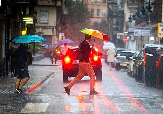 Lluvia de los últimos días en Valencia.