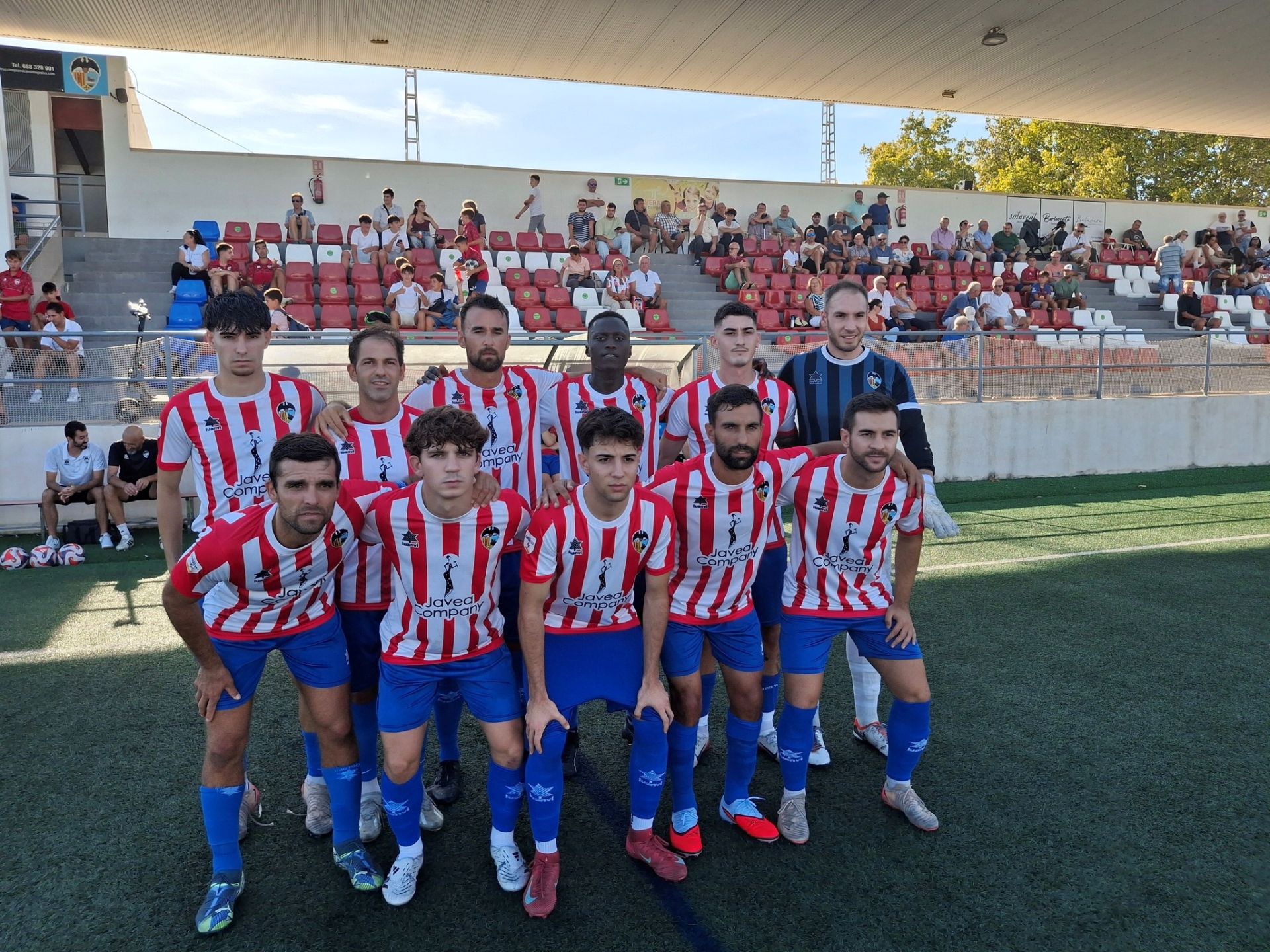 El once inicial del Jávea ante el Carcaixent.