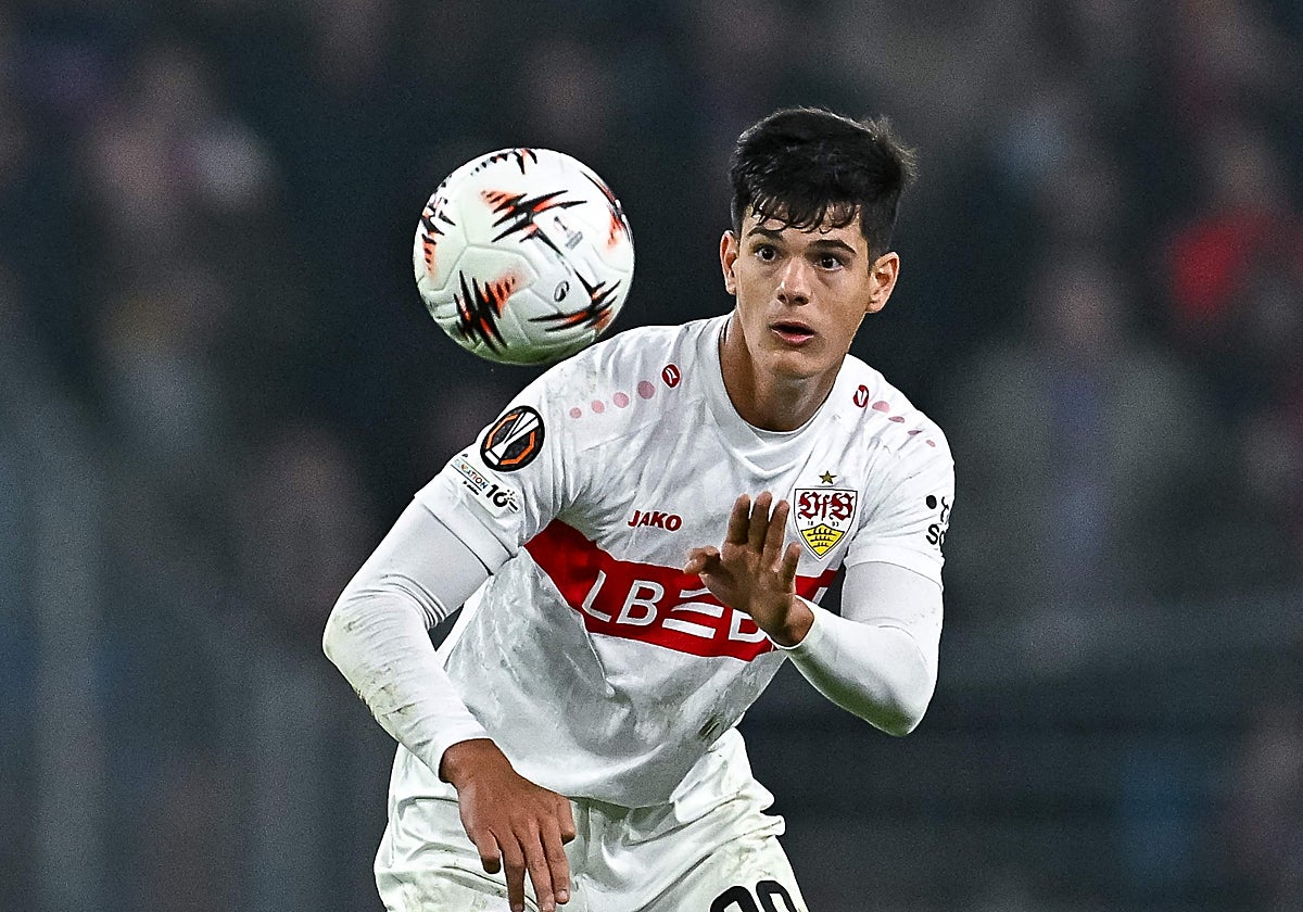 Chema Andrés, en un partido con el Stuttgart.