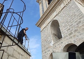 Llorens en la cubierta de la Colegiata.