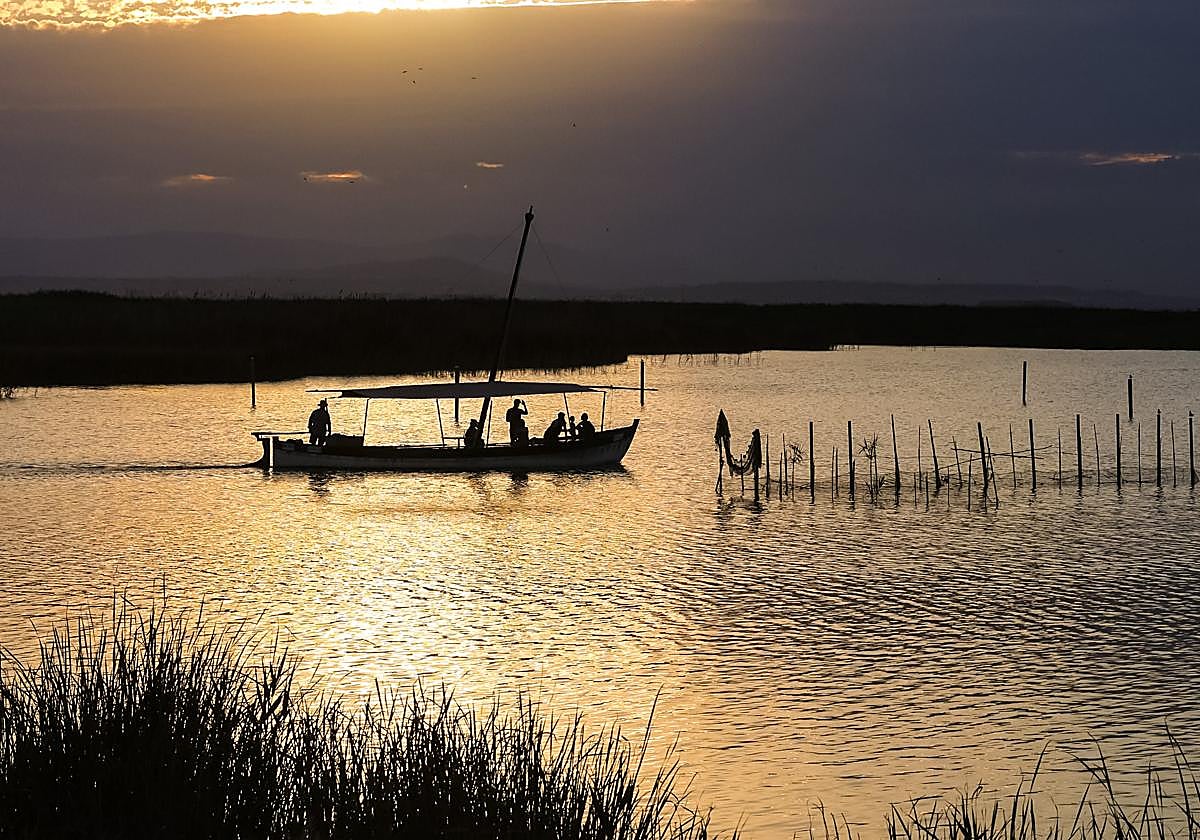 Puesta de sol en la Albufera.