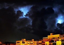 Nubes de tormenta en Valencia, en una imagen de archivo.