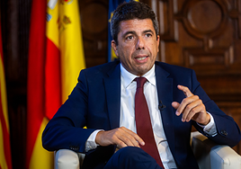 El president de la Generalitat, Carlos Mazón, durante la entrevista concedida a este diario.
