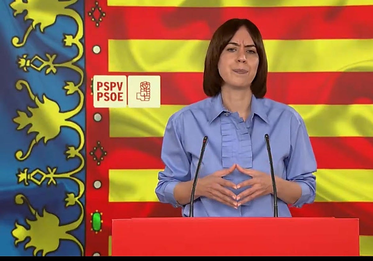 Morant, en el vídeo que el propio PSPV ha remitido a los medios de comunicación.