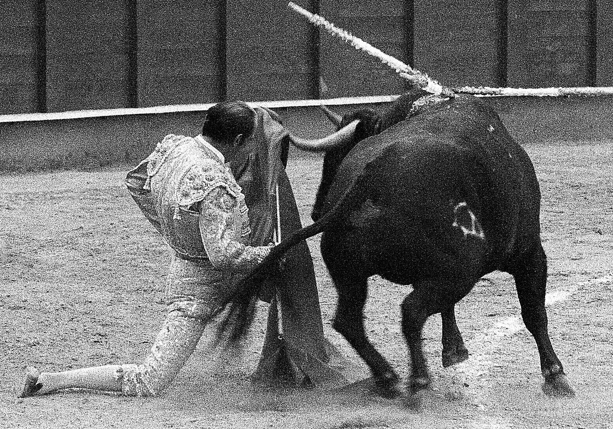 El maestro Antoñete durante una faena.
