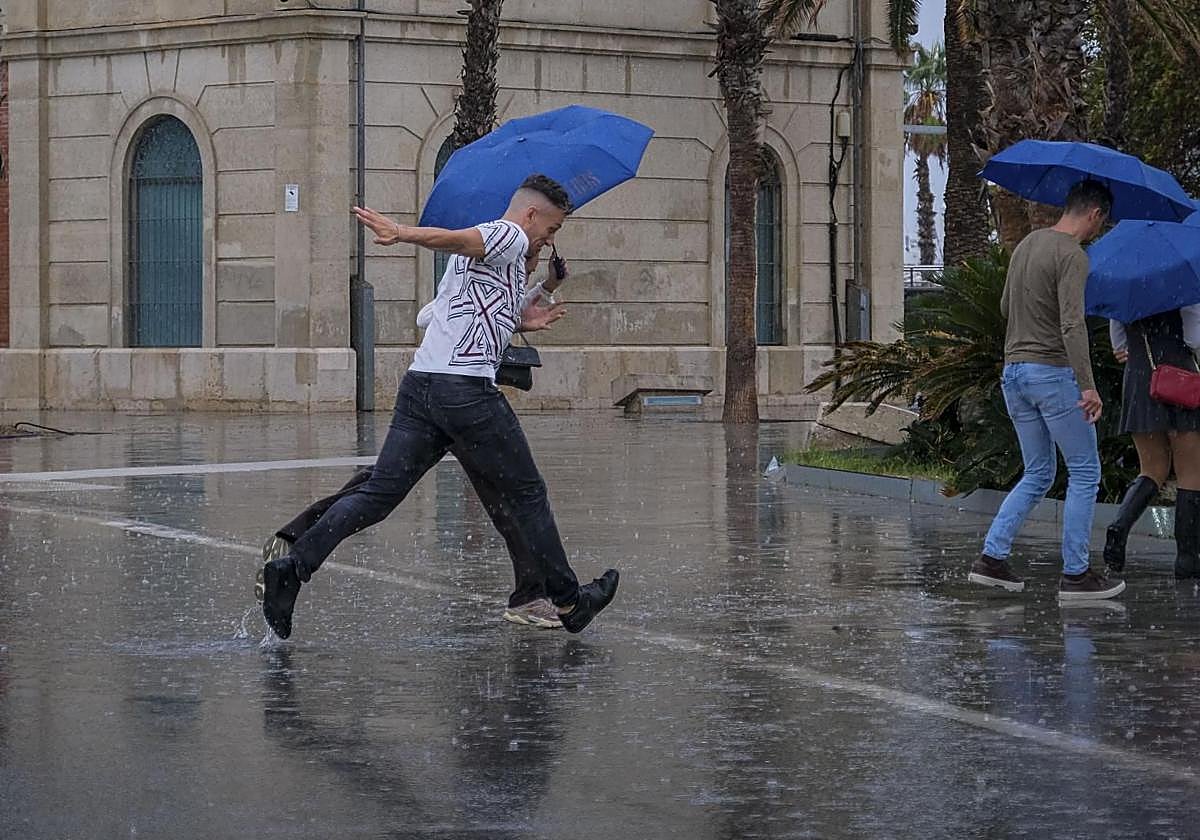 Lluvias intensas en Alicante.