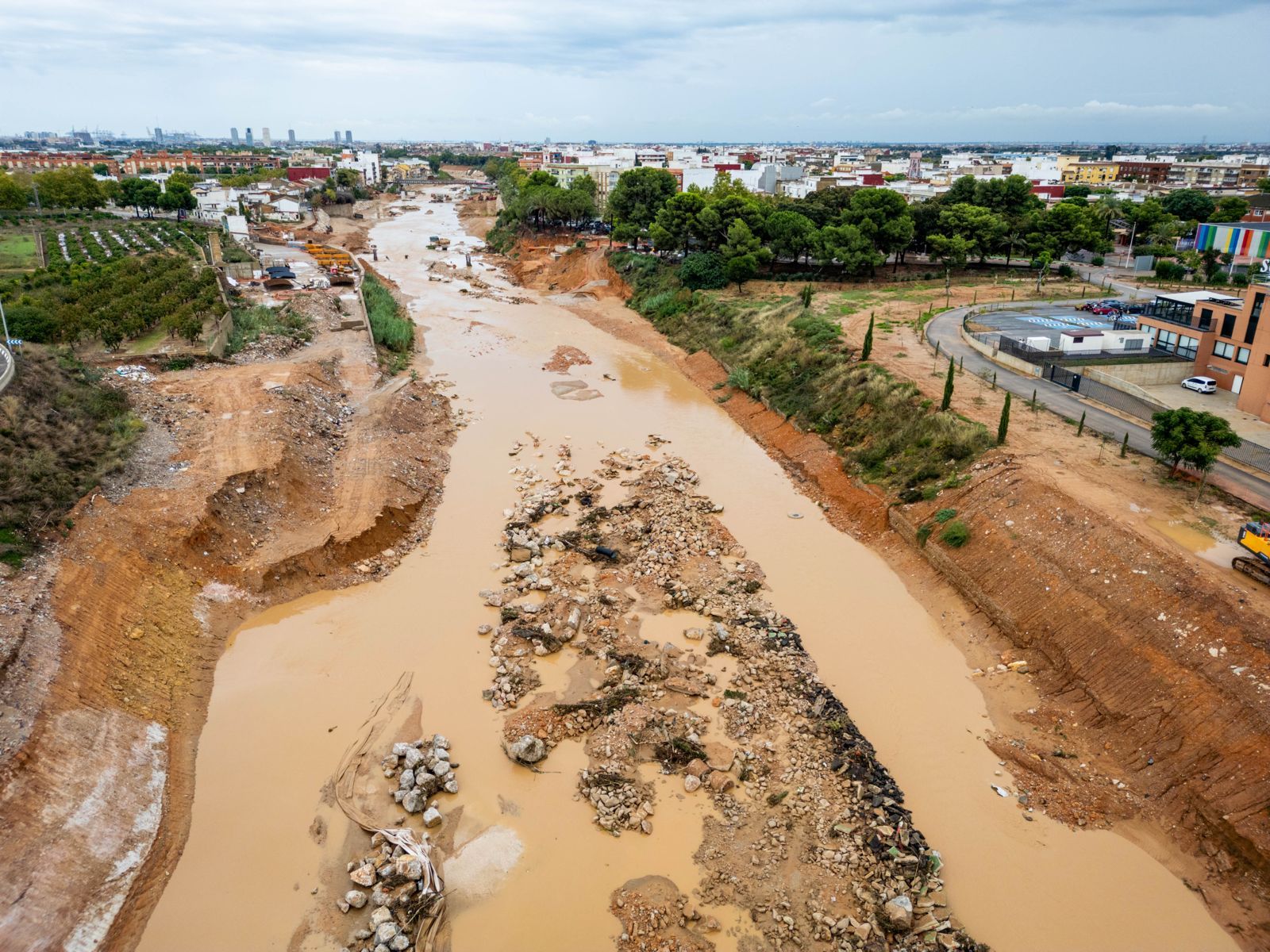 Así está el barranco del Poyo tras el paso de la dana Alice
