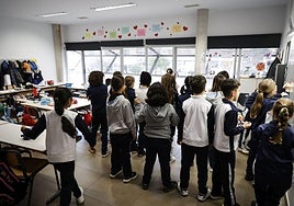 Aula de un colegio en Catarroja.