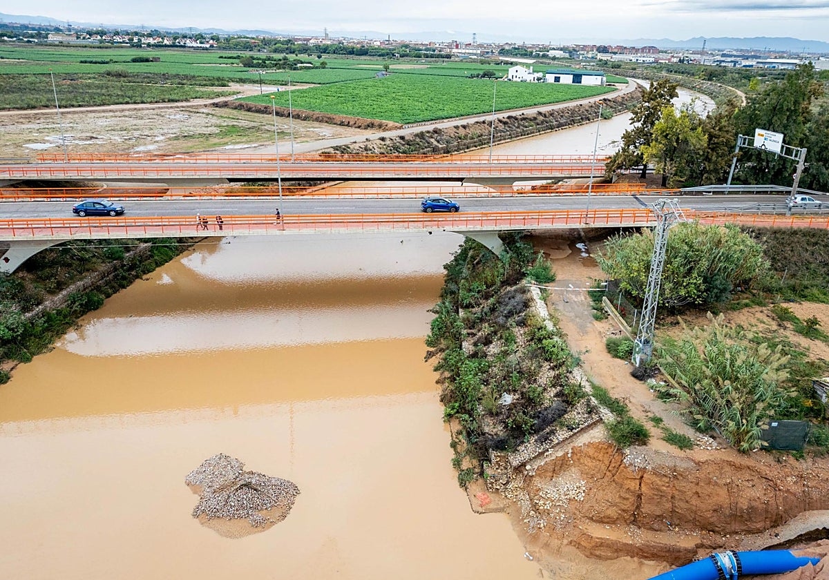Barranco del Poyo, el domingo, en el término municipal de Catarroja.