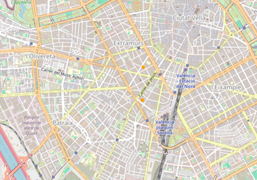 Un rayo impacta dos veces en pleno centro de Valencia