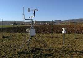 Un medidor de lluvia en una imagen de archivo.