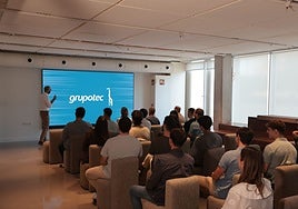Imagen de la presentación de la nueva sede central de Grupotec