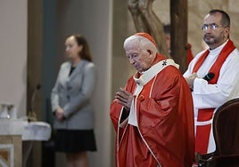 El cardenal Cañizares durante una celebración litúrgica.