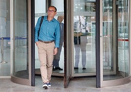 José Ángel Núñez, a su salida de la Ciudad de la Justicia.