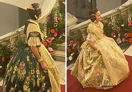Las falleras mayores de Valencia, en su proclamación.