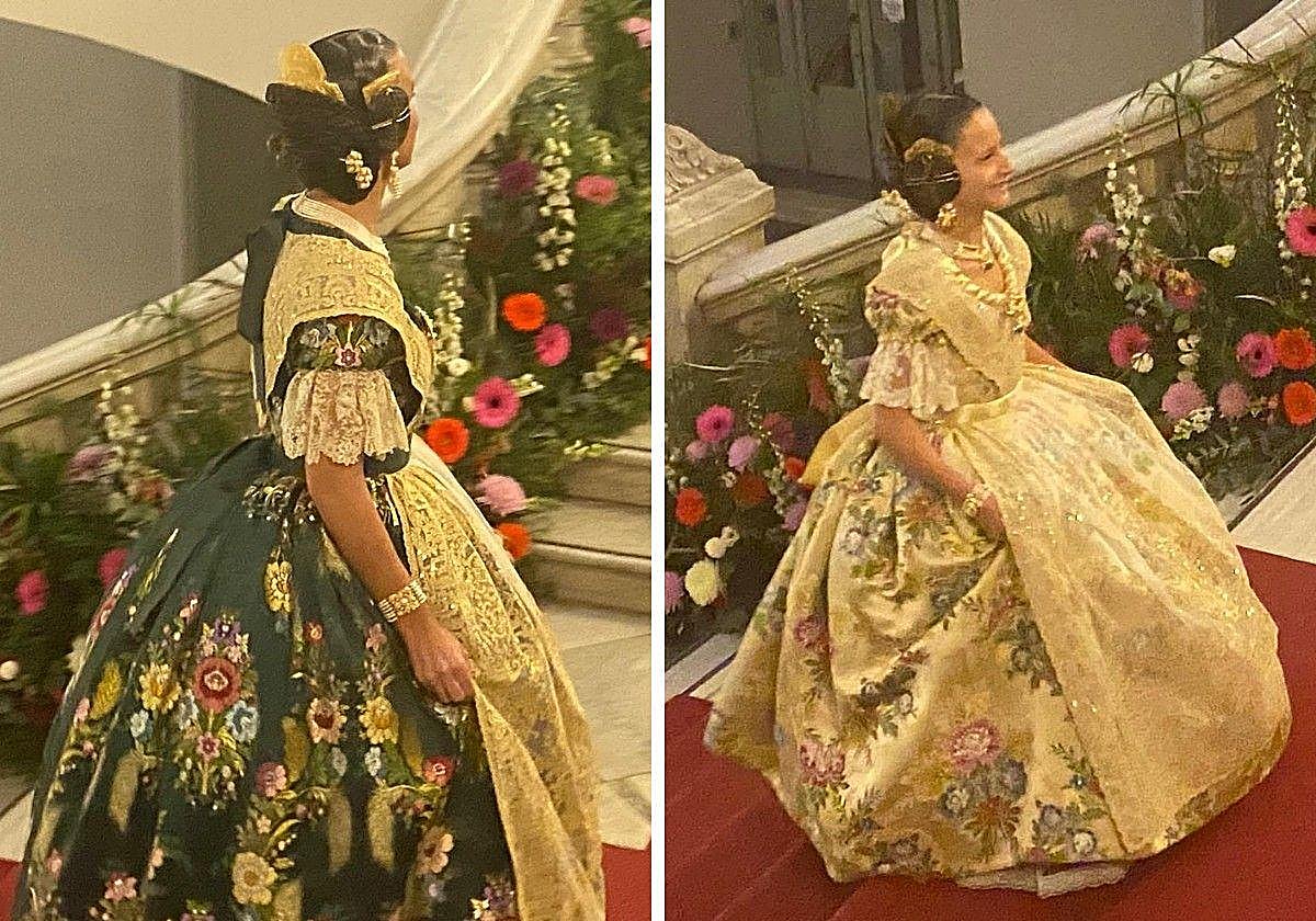 Las falleras mayores de Valencia, en su proclamación.