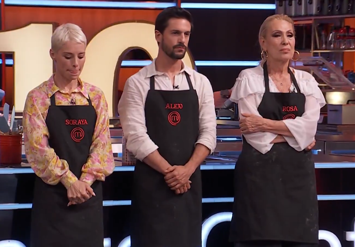 Soraya, Alejo y Rosa, durante la prueba final de la noche.