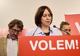 Vicent Mascarell, Diana Morant y Tania Baños, ante los medios de comunicación.