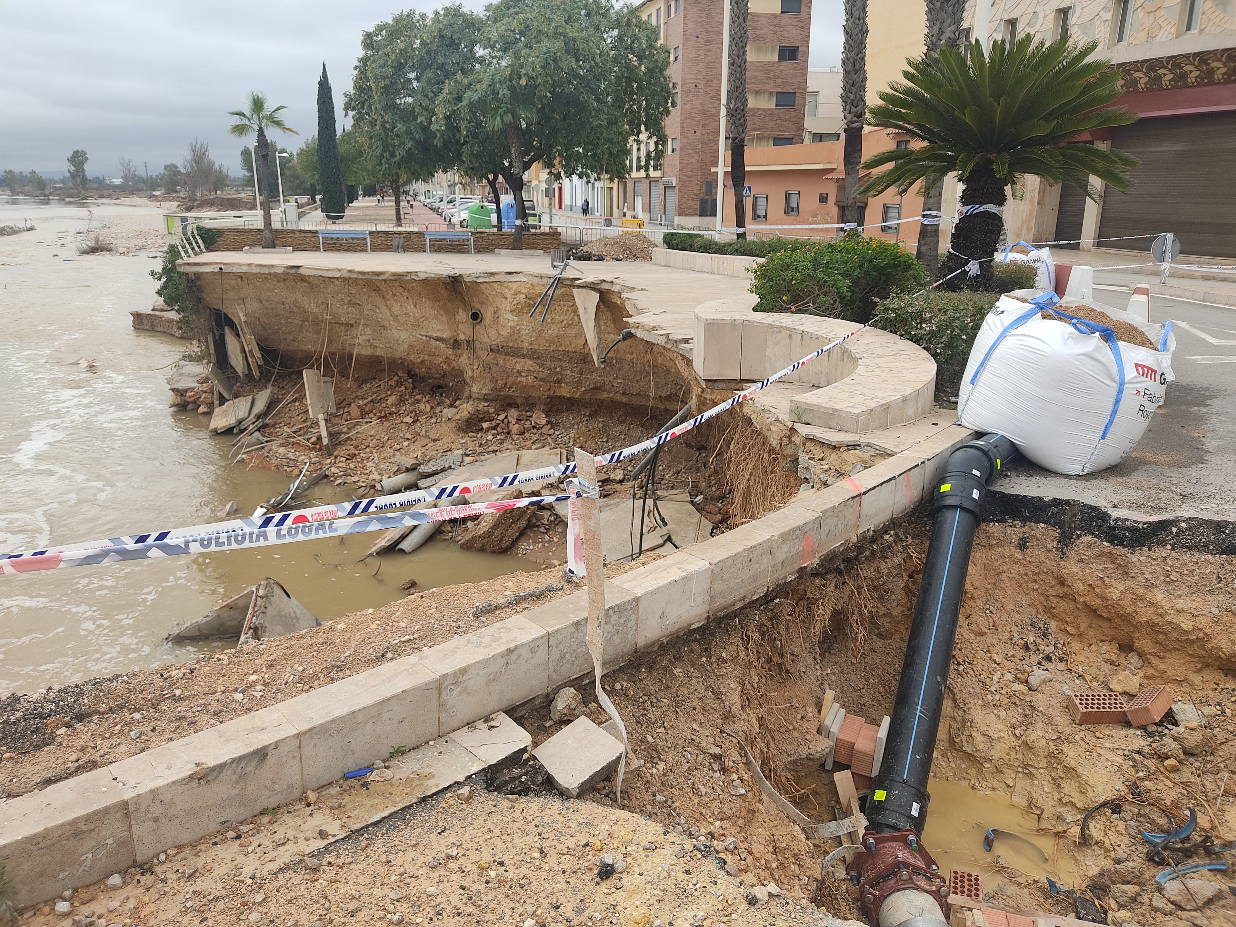 Imagen antes - Carlet llega al 85% en los trabajos de reconstrucción para recuperarse de la riada del Magro