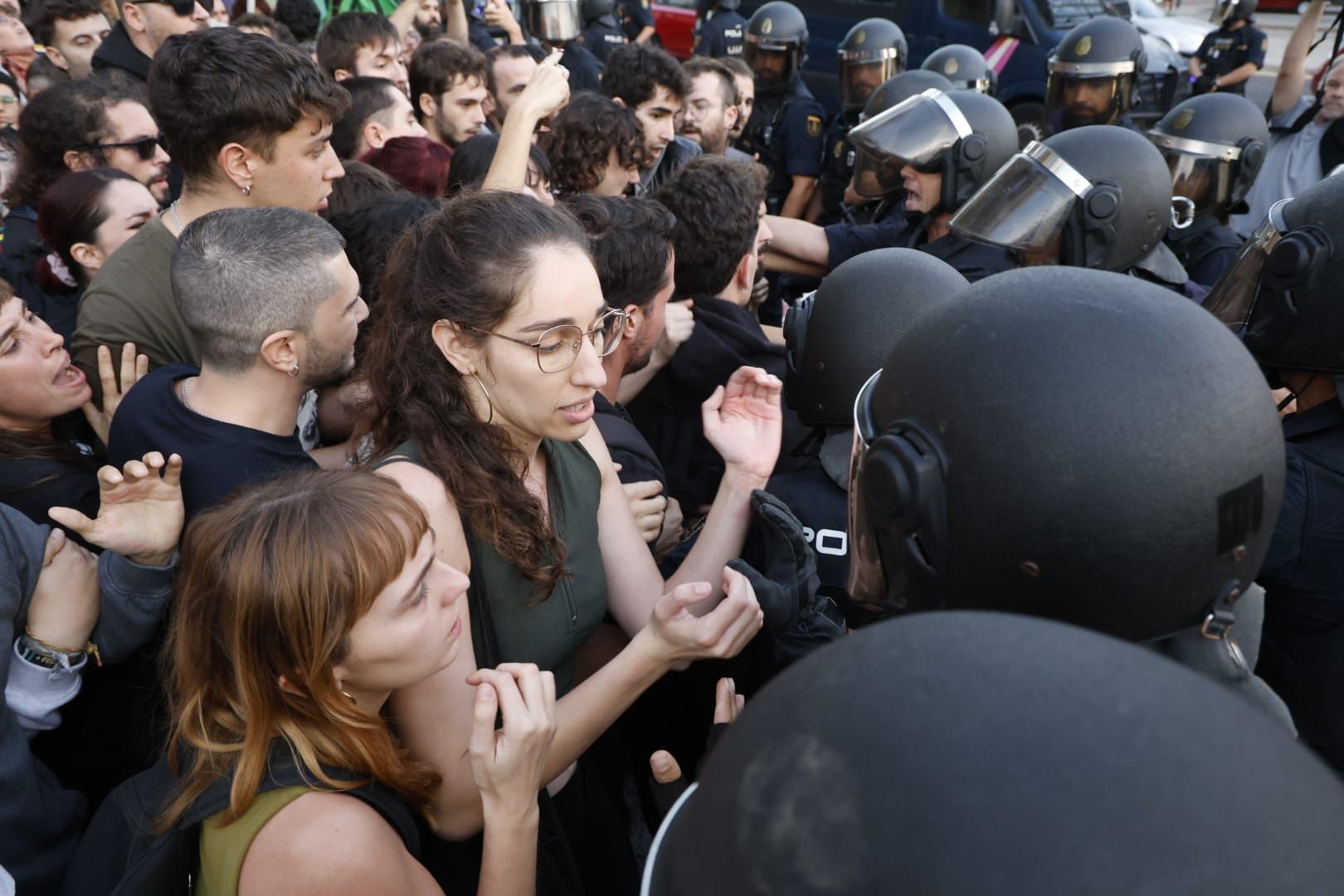 FOTOS | Protesta pro Palestina en Valencia por el Valencia Basket-Hapoel Tel Aviv