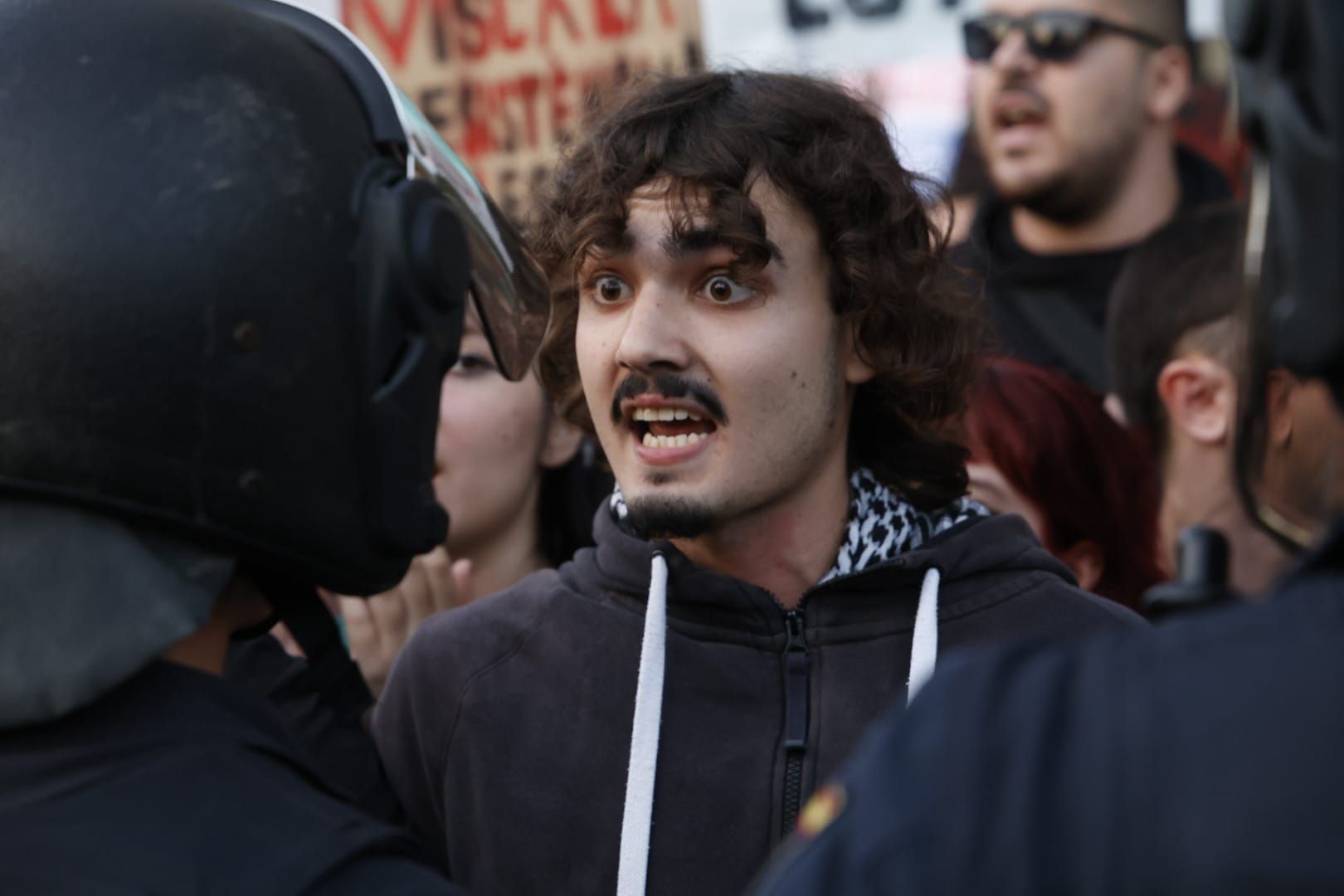 FOTOS | Protesta pro Palestina en Valencia por el Valencia Basket-Hapoel Tel Aviv
