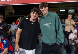 Diego López y Javi Guerra, anoche en Castalia.