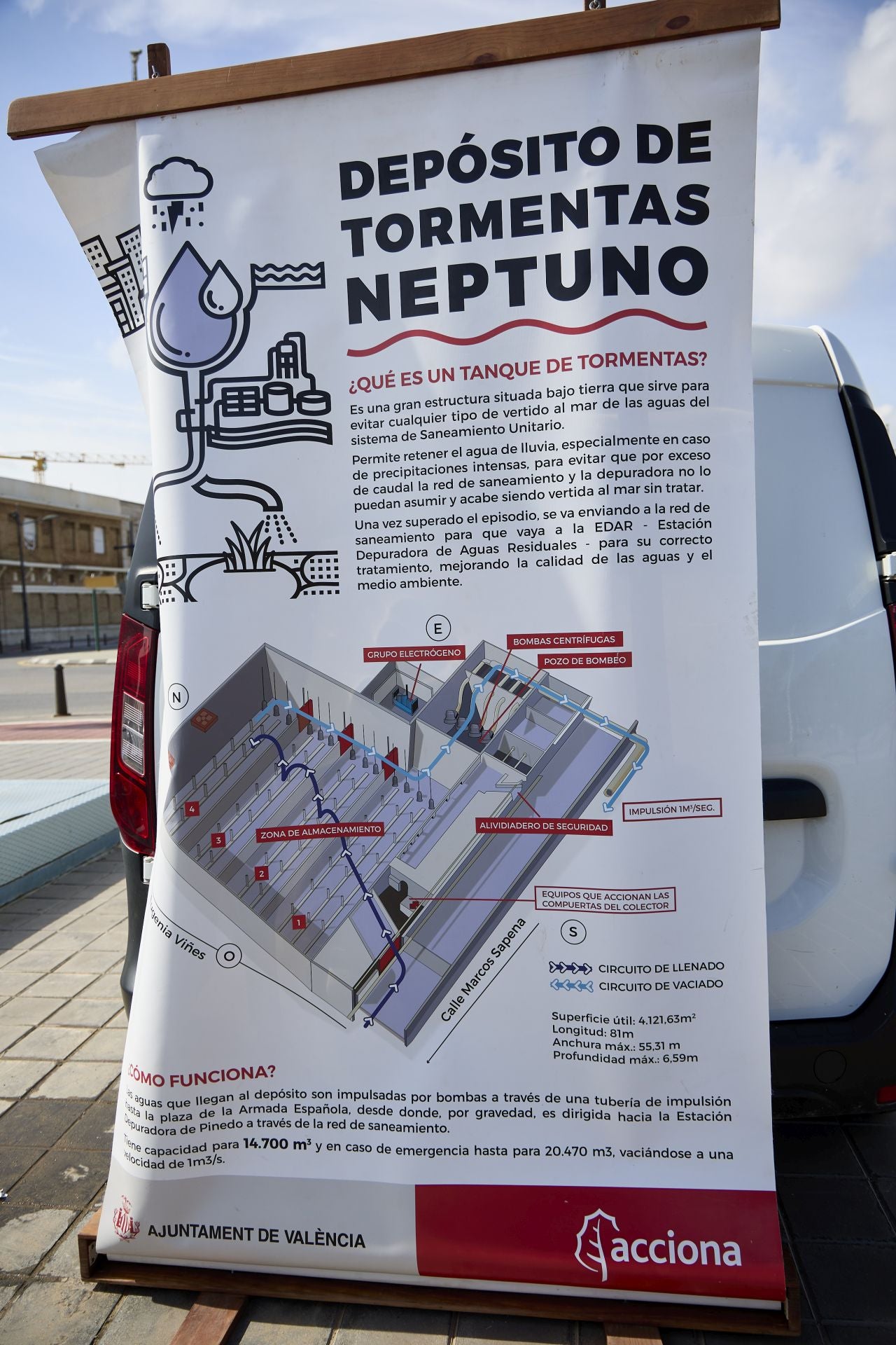 FOTOS | Dentro del tanque de tormentas de Eugenia Vinyes en Valencia