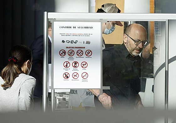 Francis Puig, a su llegada a la Ciudad de la Justicia.