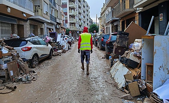 Efectos de la dana en uno de los municipios afectados.