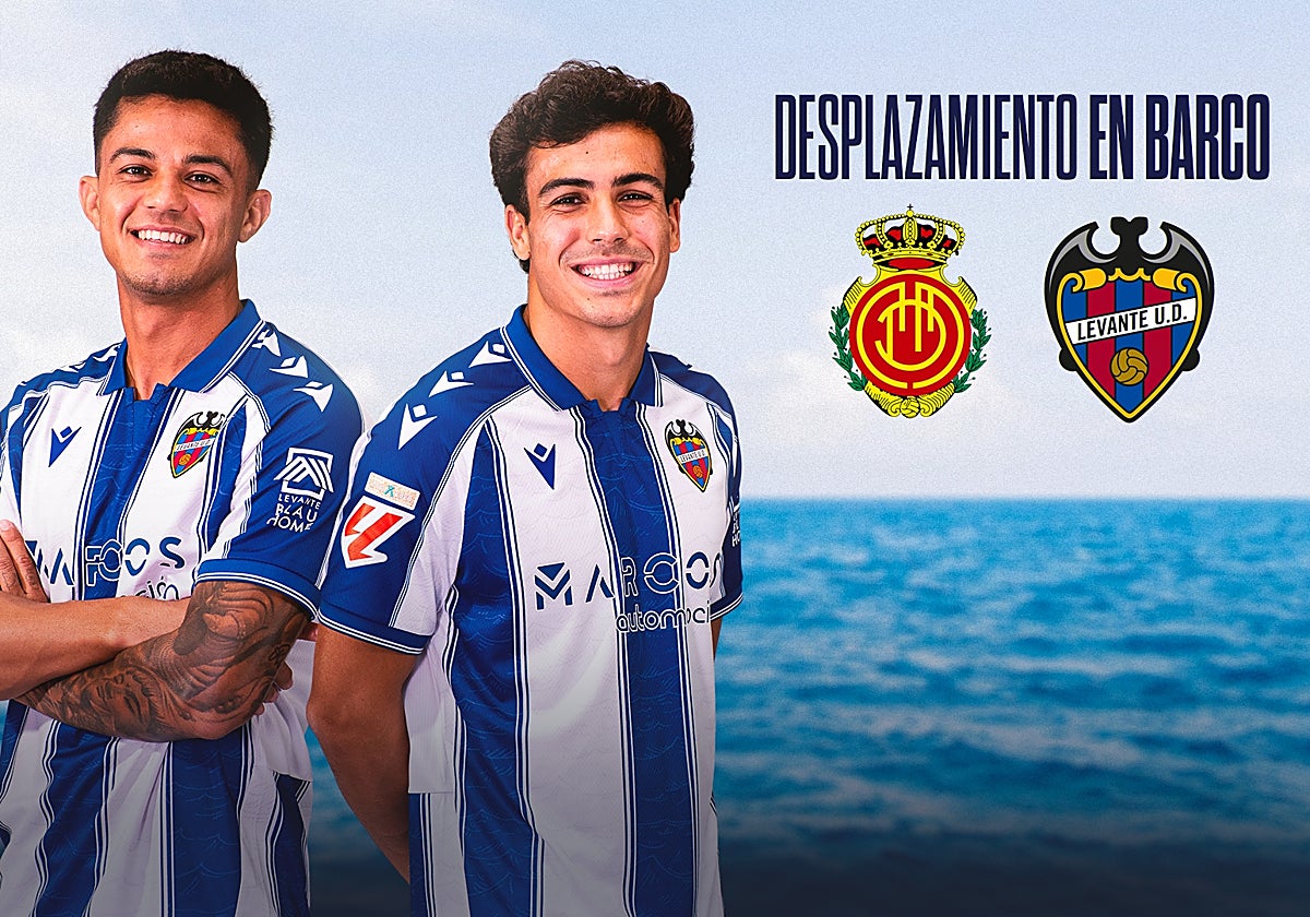 Cartel promocional del viaje en barco a Mallorca.