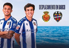 Cartel promocional del viaje en barco a Mallorca.