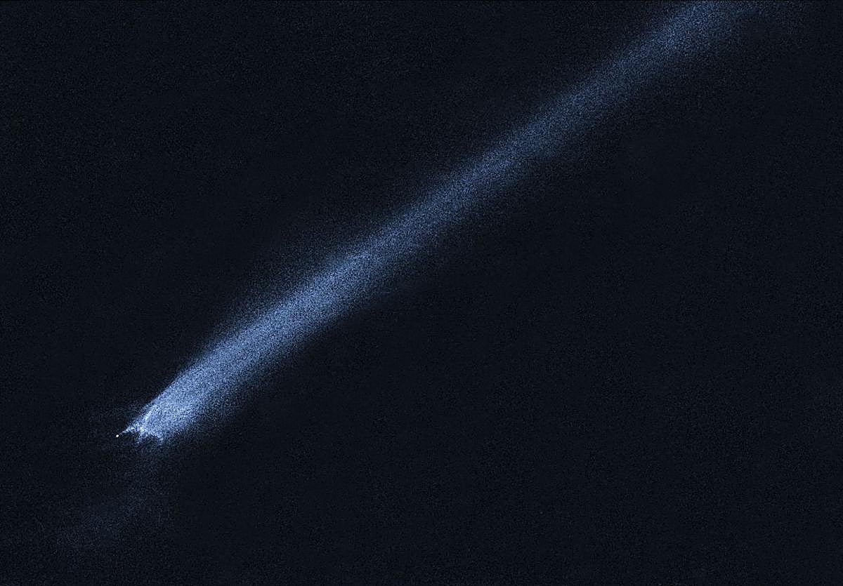 Un cometa visto por el telescopio Hubble.