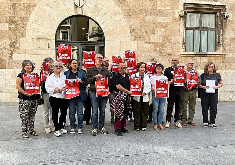 Anuncio de la manifestación del aniversario de la dana frente al Palau de la Generalitat este martes.