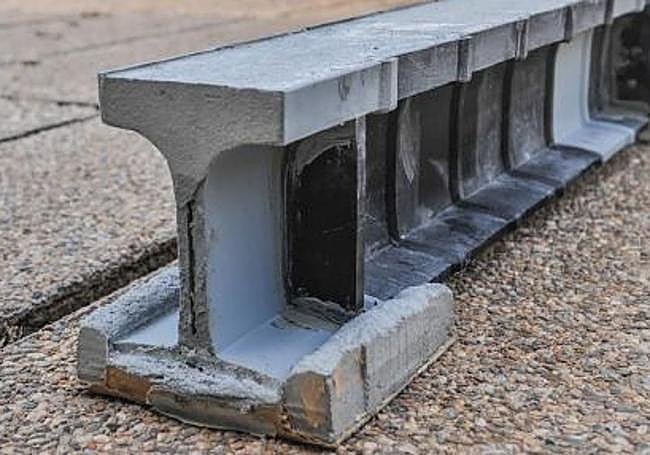 Viga estructural impresa en 3D.