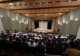 Celebración de la asamblea de octubre, este martes.