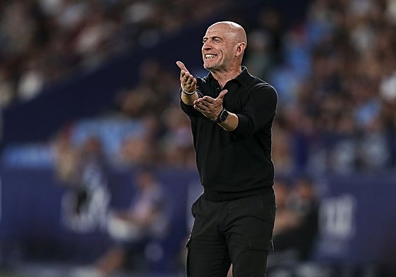 Julián Calero, durante un partido del Levante.