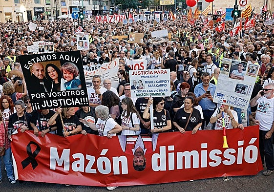 Imagen de la cabeza de la manifestación.