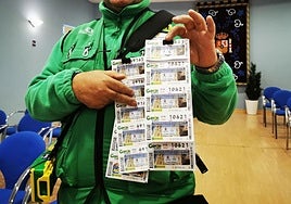 Venta de cupones de la ONCE, en una imagen de archivo.