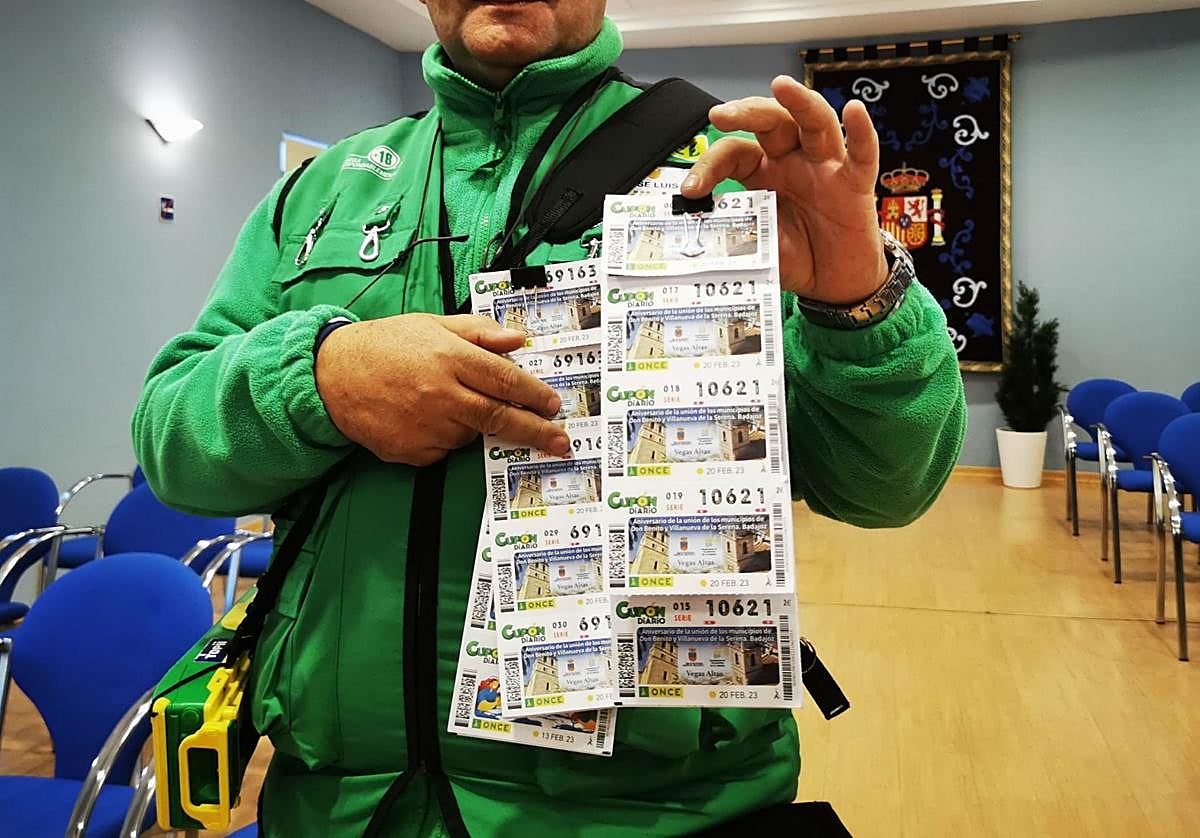 Venta de cupones de la ONCE, en una imagen de archivo.