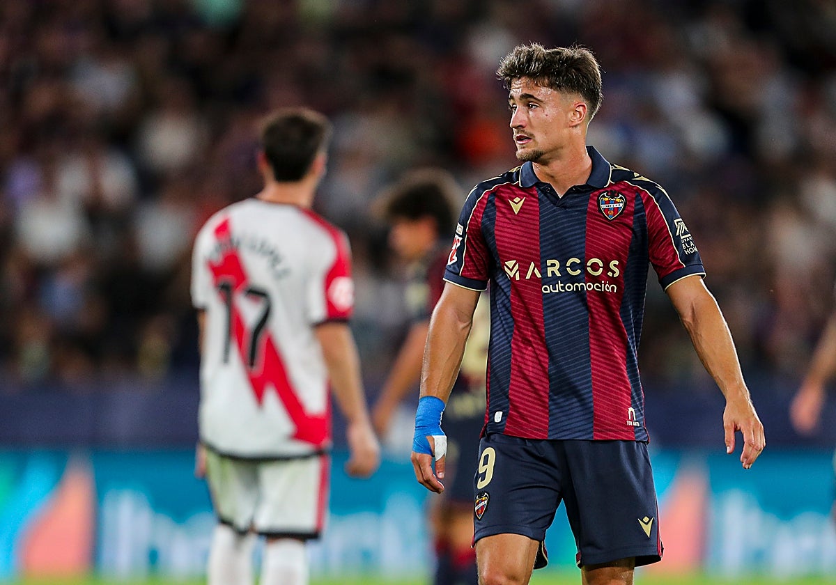 Iván Romero, en el anterior partido del Levante.