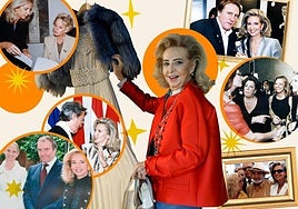 Mayrén Beneyto, sentada en su cama, con todas las fotos que guarda donde aparece con famosos.