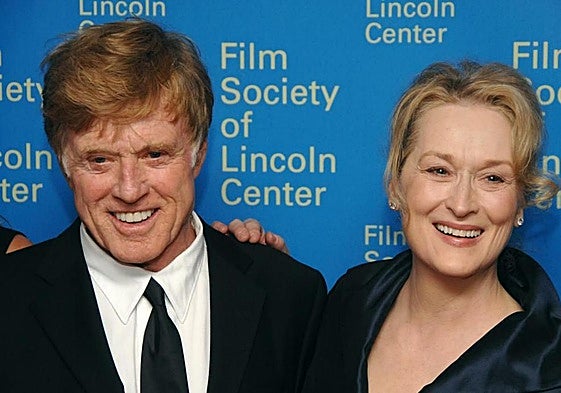 Robert Redford y Meryl Streep, en una alfombra roja.