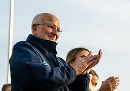Juan Roig, durante el maratón de Valencia del año pasado.