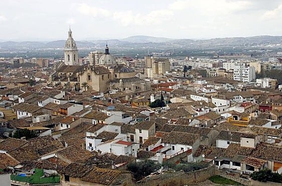 Vista general de casco antiguo se Xàtiva.
