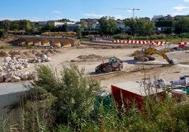Parque fluvial del Turia que quedó destrozado tras la dana.