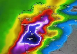 Las lluvias que llegarán a Galicia.