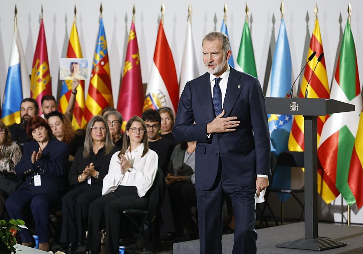 El rey Felipe VI durante su discurso.