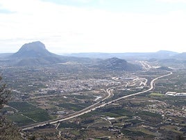 Vista del término municipal de Ondara desde Segària.