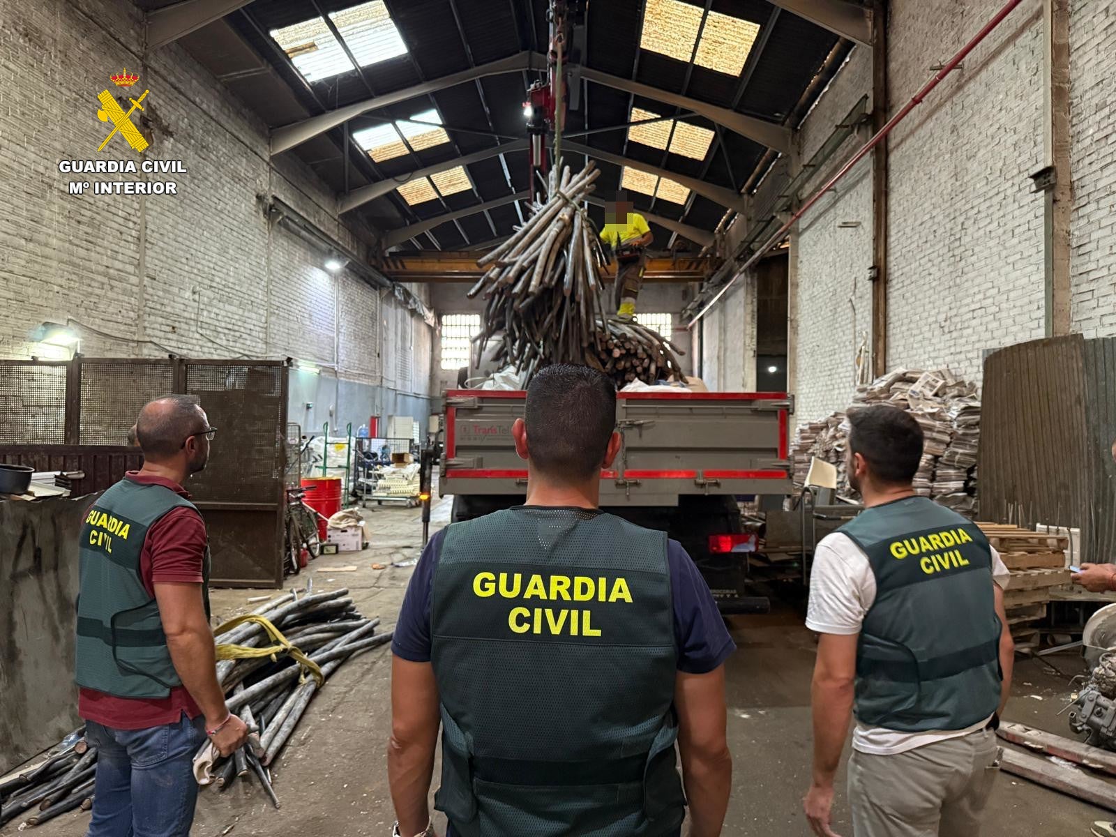 Parte del cobre recuperado.