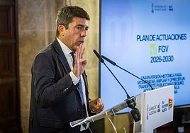 Carlos Mazón, en la presentación del plan de inversiones de FGV.